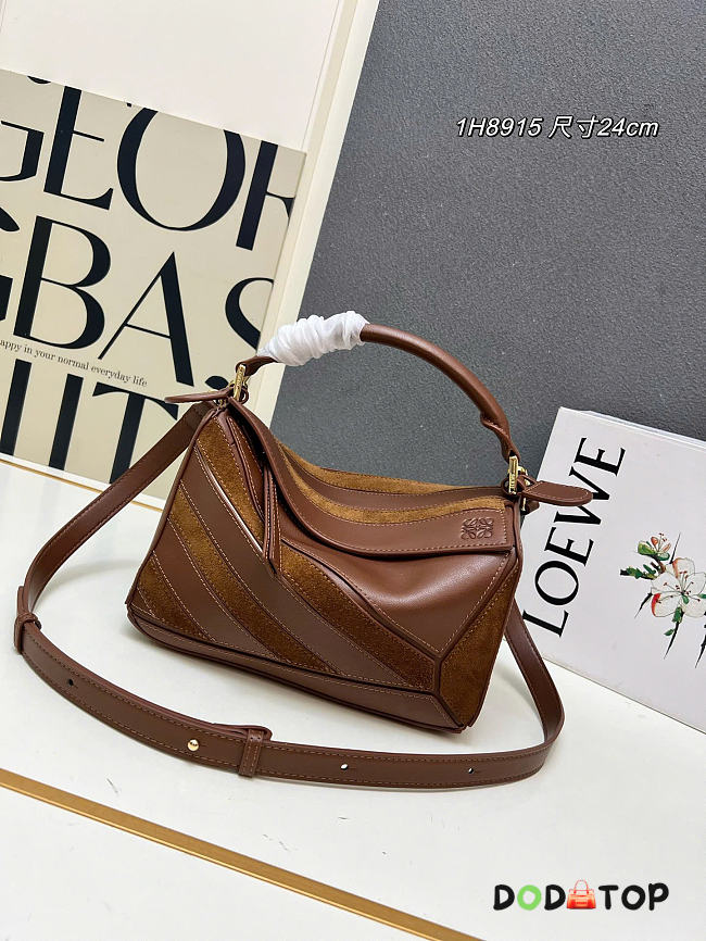 Loewe Puzzle  brown bag size 24x10.5x16 cm - 02 - 1