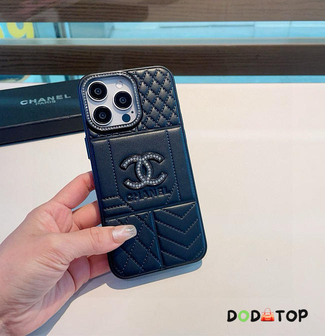 Chanel phone case black - 01 - 1