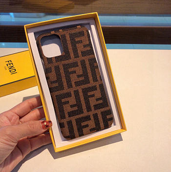 Fendi phone case brown