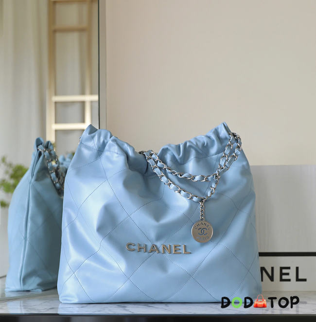 Chanel 22 Bag ocean blue bag size 39x42x8cm - 1