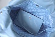 Chanel 22 Bag ocean blue bag size 39x42x8cm - 6
