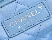Chanel 22 Bag ocean blue bag size 39x42x8cm - 4