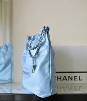 Chanel 22 Bag ocean blue bag size 39x42x8cm - 3