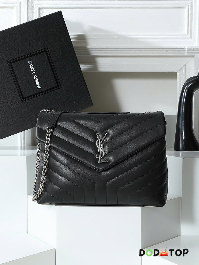 YSL Saint Laurent Lou Lou black bag size 31x22x11 cm - 1