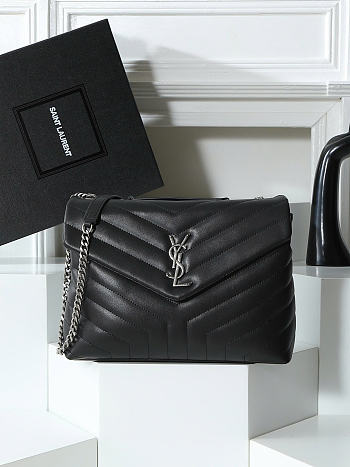 YSL Saint Laurent Lou Lou black bag size 31x22x11 cm