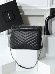 YSL Saint Laurent Lou Lou black bag size 31x22x11 cm - 3