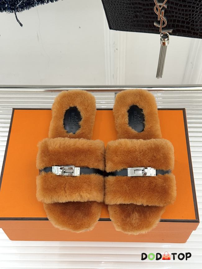 Hermes Giulia sandals brown - 1