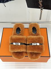 Hermes Giulia sandals brown - 4