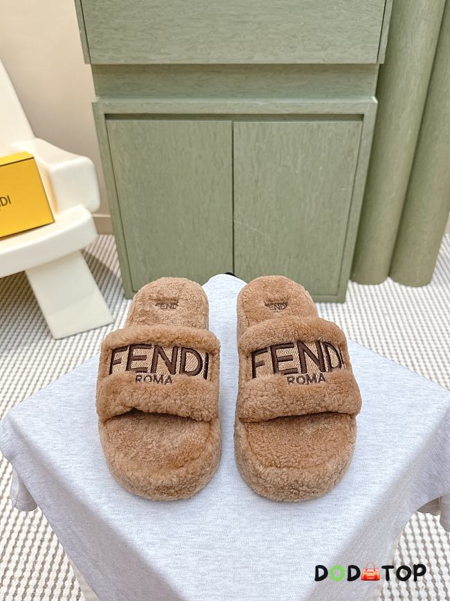 Fendi slides brown  - 1