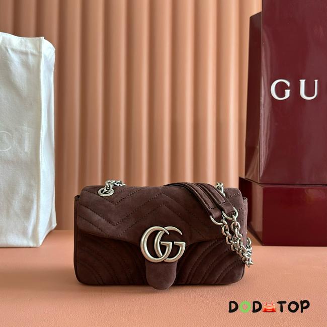 Gucci Marmont brown shoulder bag size 22x15x6cm - 1