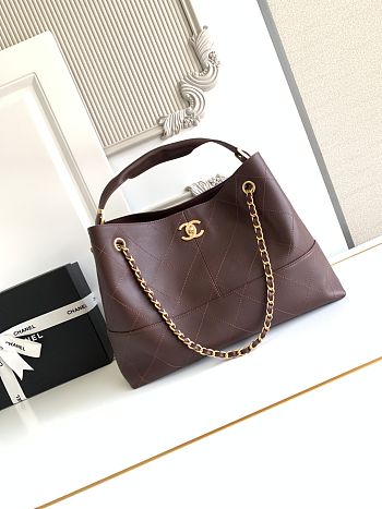 Chanel 25C bag browwn size 36x24x12cm
