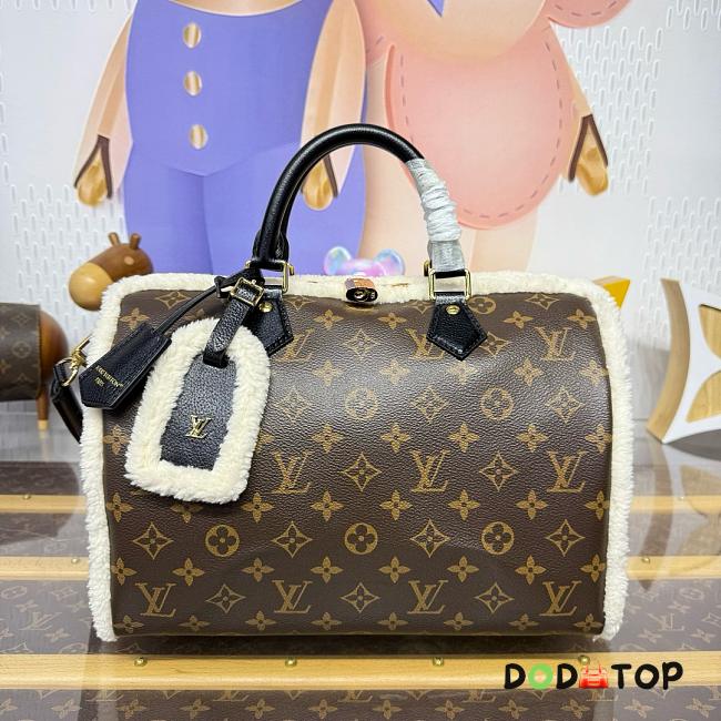 Louis Vuitton monogram speedy soft 30 teddy bag size 30 x17x21 - 1