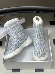 DiorAlps Dior Frost Ankle Boot Chambray Blue and Ecru Dior Oblique Quilted Nylon - 3