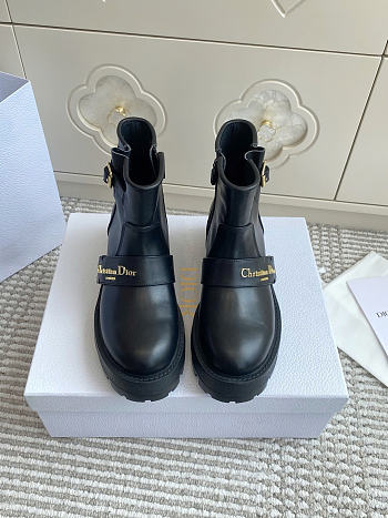 dior D-Quest Ankle Boot Black Calfskin