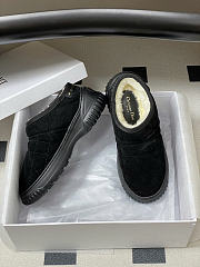 DiorAlps Dior Frost Low Ankle Boot Black Cannage Suede Goatskin and White Lambskin Shearling - 2