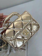 Chanel gold bag mini size 18x4.5x13cm - 3
