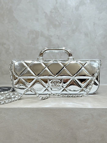 Chanel Silver bag size 12x 29 x 5cm