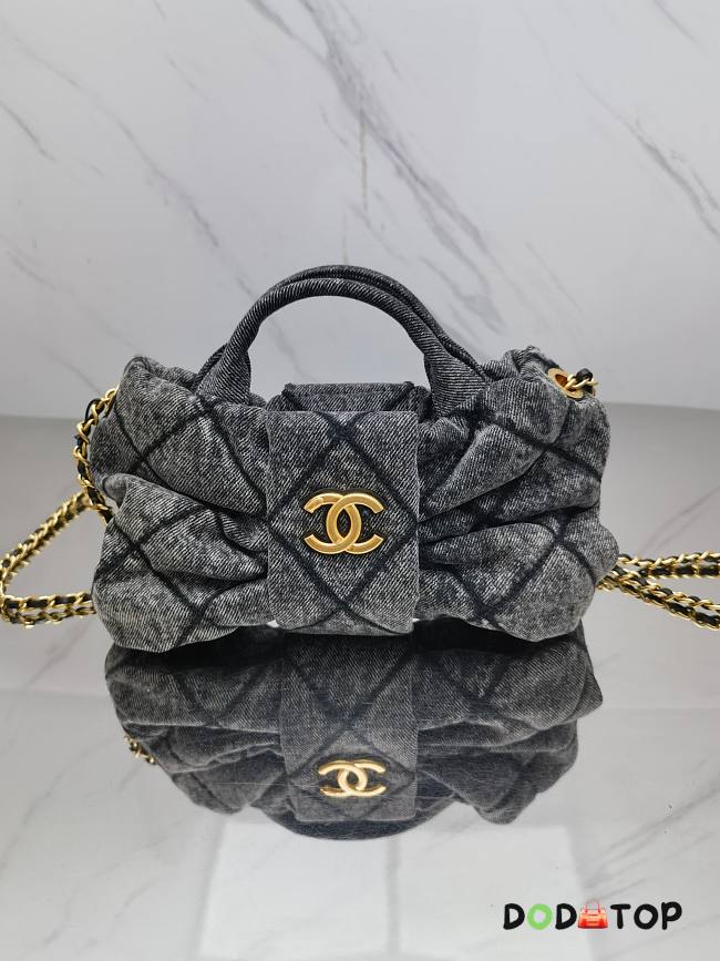 Chanel Bow bag denim black size 26x15x5cm - 1