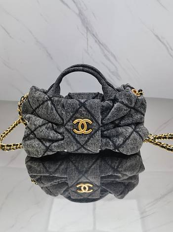 Chanel Bow bag denim black size 26x15x5cm
