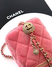 Chanel vanity bag Velvet pink size 9.5x17x8cm - 4