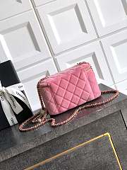Chanel vanity bag Velvet pink size 9.5x17x8cm - 3