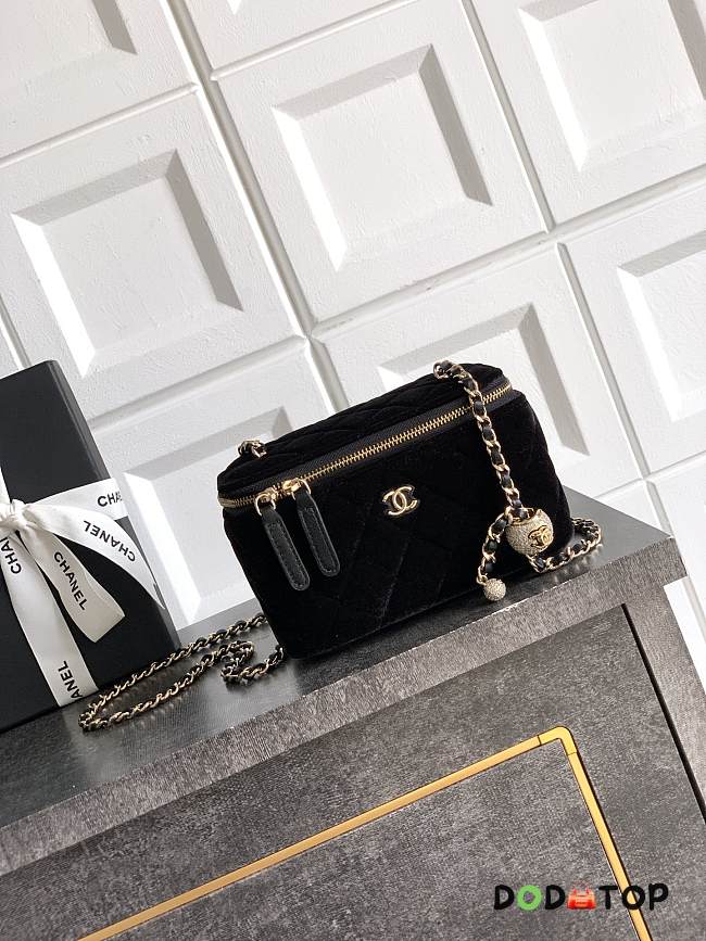 Chanel vanity bag Velvet black size 9.5x17x8cm - 1