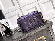 Chanel vanity bag Velvet purple size 9.5x17x8cm - 5