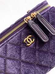 Chanel vanity bag Velvet purple size 9.5x17x8cm - 4