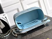 Chanel vanity bag Velvet blue size 9.5x17x8cm  - 4