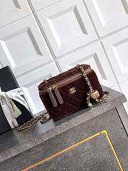 Chanel vanity bag Velvet brown size 9.5x17x8cm - 1