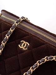 Chanel vanity bag Velvet brown size 9.5x17x8cm - 4