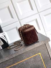 Chanel vanity bag Velvet brown size 9.5x17x8cm - 3