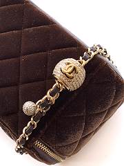Chanel vanity bag Velvet brown size 9.5x17x8cm - 2