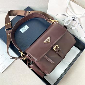 Prada Explore medium Re-Nylon shoulder bag with flap size 30x14x10cm