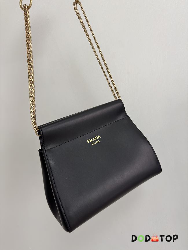 Prada Enchaîné leather mini bag black size 18×22 11.5cm  - 1