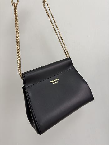 Prada Enchaîné leather mini bag black size 18×22 11.5cm 