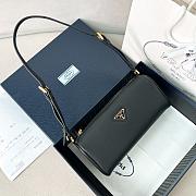 Prada logo black bag size 22x9x7.5cm - 5