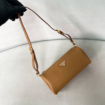 Prada logo brown bag size 22x9x7.5cm
