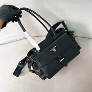 Prada Explore medium Re-Nylon shoulder black bag with flap size 30x14x10cm - 1