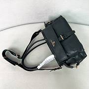 Prada Explore medium Re-Nylon shoulder black bag with flap size 30x14x10cm - 2