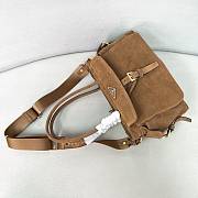 Prada Explore medium Re-Nylon shoulder bag with flap size 30x14x10cm brown - 6