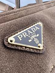 Prada Explore medium Re-Nylon shoulder bag with flap size 30x14x10cm brown - 4
