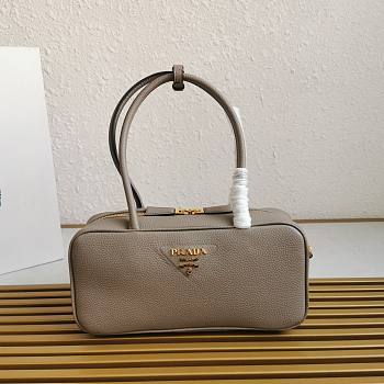 Prada logo-lettering top-handle bag gray size 29×14×8.5cm