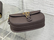 Dior Bobby Bag Burgundy Grained Calfskin size 21x12x5.1cm - 3