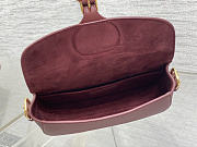 Dior Bobby Bag Burgundy Grained Calfskin red size 21x12x5.1cm - 6