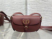 Dior Bobby Bag Burgundy Grained Calfskin red size 21x12x5.1cm - 5