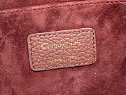 Dior Bobby Bag Burgundy Grained Calfskin red size 21x12x5.1cm - 3