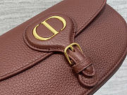 Dior Bobby Bag Burgundy Grained Calfskin red size 21x12x5.1cm - 2