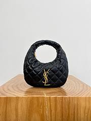 YSL ICARINO in quilted suede black bag size 17x13x3cm - 1