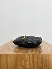 YSL ICARINO in quilted suede black bag size 17x13x3cm - 6